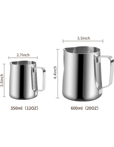 Paquete de 10 Jarras Espumadoras de Leche 350ml iHeartYard