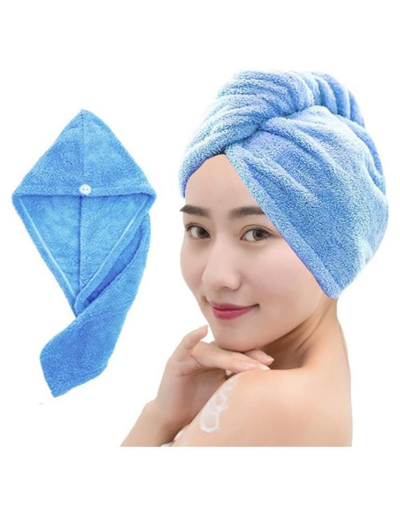 Toalla de Microfibra NOKOKO para Cabello - Secado Rápido Azul Toalla de Microfibra NOKOKO para Cabello - Secado Rápido Azul