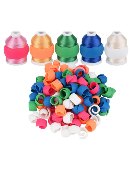 Simthread 100pcs Sujetadores de Bobinas de Hilo Mejorados Simthread 100pcs Sujetadores de Bobinas de Hilo Mejorados