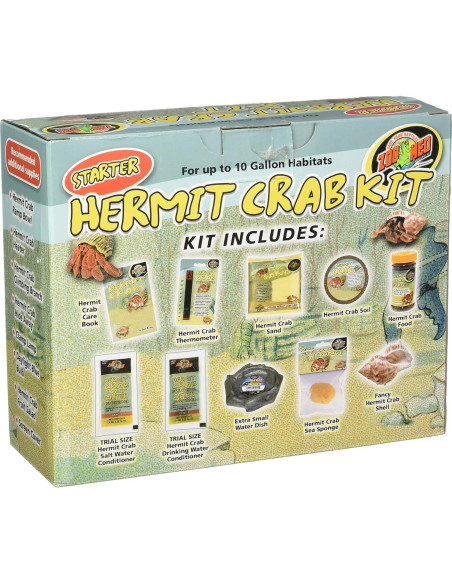 Kit de Inicio para Cangrejos Ermitaños Zoo Med - 10 Piezas Kit de Inicio para Cangrejos Ermitaños Zoo Med - 10 Piezas