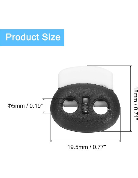 Bloques de Cuerda de Plástico uxcell 20 Pcs Doble Orificio Bloques de Cuerda de Plástico uxcell 20 Pcs Doble Orificio
