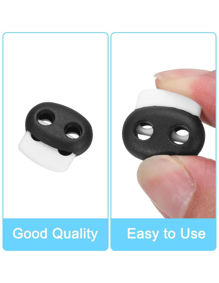 Bloques de Cuerda de Plástico uxcell 20 Pcs Doble Orificio Bloques de Cuerda de Plástico uxcell 20 Pcs Doble Orificio
