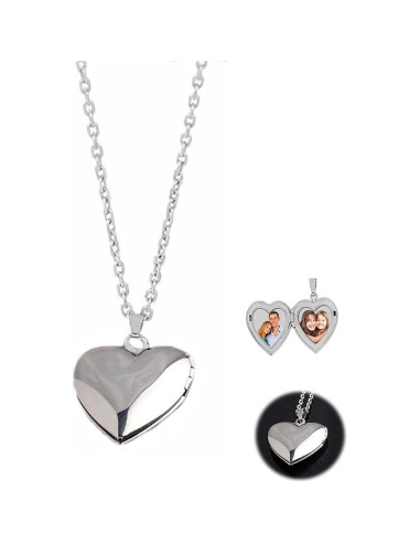 Collar de medallón en forma de corazón YALLNASL para fotos