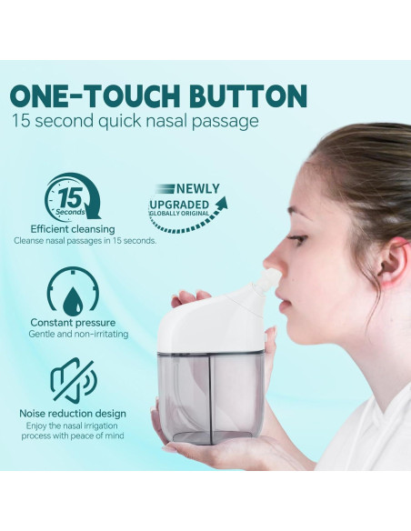 Irrigador Nasal Automático Ronfnea con Doble Cámara 250ml Irrigador Nasal Automático Ronfnea con Doble Cámara 250ml
