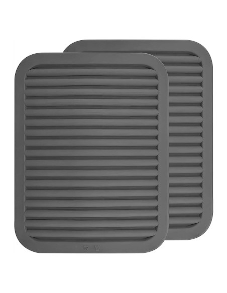 Juego de 2 Mats de Silicona SUNMVEHOT 22.86x30.48cm Gris Oscuro Juego de 2 Mats de Silicona SUNMVEHOT 22.86x30.48cm Gris Oscuro