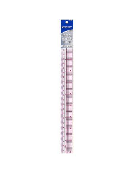 Regla Biselada Westcott 30 cm Transparente B-65 Regla Biselada Westcott 30 cm Transparente B-65