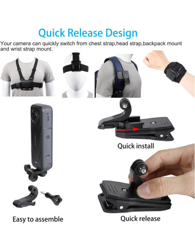 Kit de Accesorios para Cámaras de Acción Pellking - Insta360 y GoPro