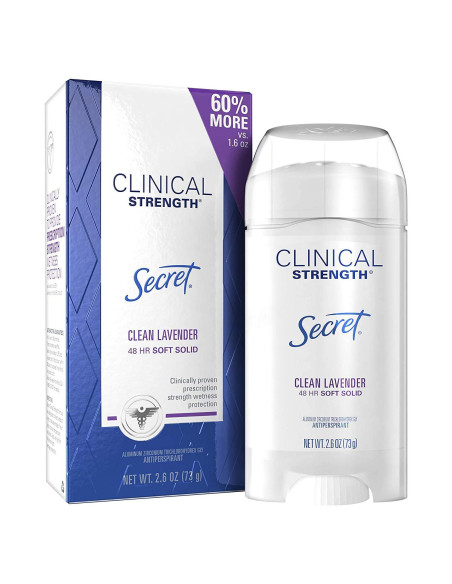 Desodorante Antitranspirante Secret Fuerza Clínica Lavanda 120 g Desodorante Antitranspirante Secret Fuerza Clínica Lavanda 120 g
