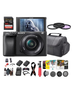 Cámara Sin Espejo Sony a6400 con Lente 16-50mm y Accesorios