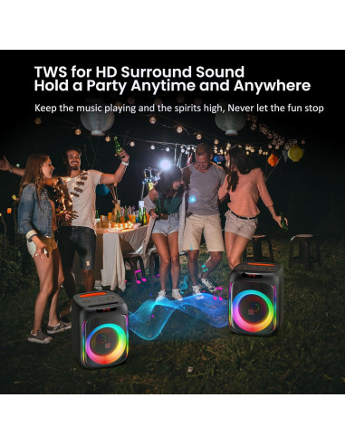 Máquina de Karaoke Bluetooth T16-T con 2 Micrófonos Inalámbricos