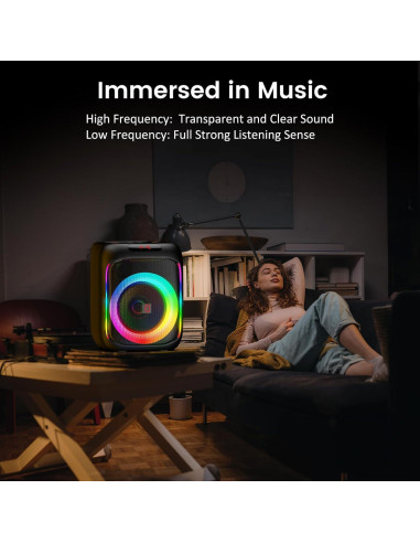 Máquina de Karaoke Bluetooth T16-T con 2 Micrófonos Inalámbricos