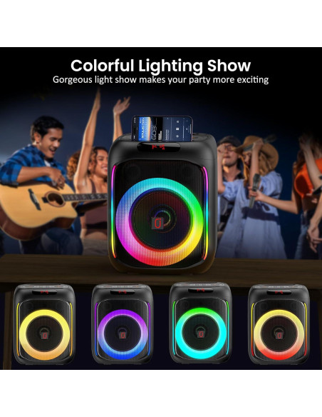 Máquina de Karaoke Bluetooth T16-T con 2 Micrófonos Inalámbricos Máquina de Karaoke Bluetooth T16-T con 2 Micrófonos Inalámbricos