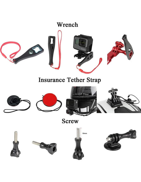 Kit de Accesorios 20 en 1 para Cámara de Acción LETOP Kit de Accesorios 20 en 1 para Cámara de Acción LETOP