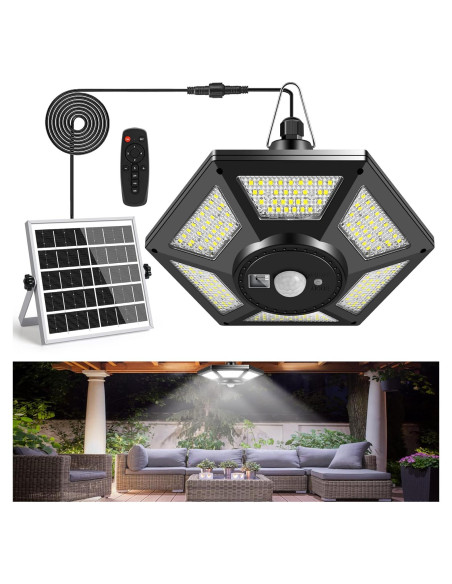 Luz Solar Colgante Deogos 180 LED 1000LM con Control Remoto Luz Solar Colgante Deogos 180 LED 1000LM con Control Remoto