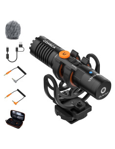 Micrófono Shotgun Comica VM10 PRO USB-C y 3.5mm - Ganancia Ajustable
