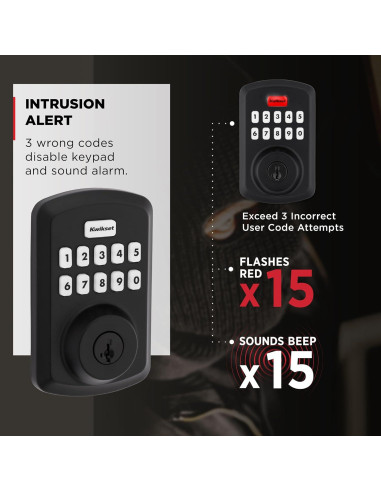 Cerradura Electrónica Kwikset Powerbolt 250 Teclado 10 Botones