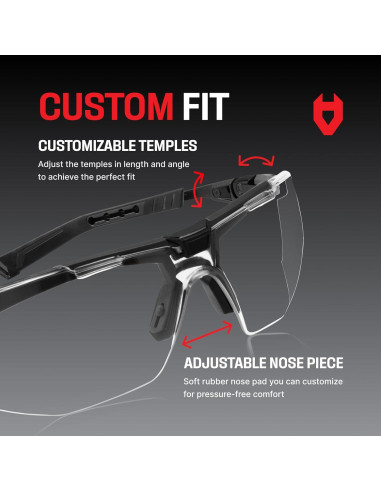 Gafas de Seguridad NoCry Antiempañantes UV 100% - Talla Única