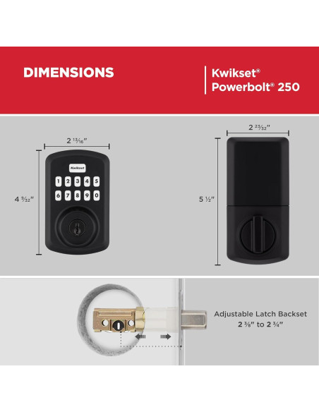 Cerradura Electrónica Kwikset Powerbolt 250 Teclado 10 Botones Cerradura Electrónica Kwikset Powerbolt 250 Teclado 10 Botones