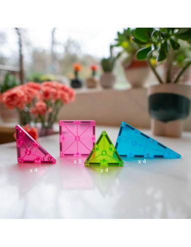 Set de Construcción Magnético MAGNA-TILES Floral 20 Piezas