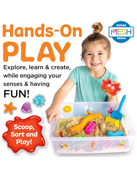Caja Sensorial Playa Creatividad para Niños - 1.13 kg Arena Caja Sensorial Playa Creatividad para Niños - 1.13 kg Arena