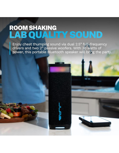 Altavoz Bluetooth JLab JBuds Party Portátil IP56 30W RGB
