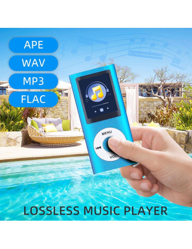 Reproductor MP3 Flylin JY2025123 Portátil 1.8" Bluetooth Azul
