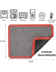 Tapetes de Hornear de Silicona AMYONE 30x40cm 2 PCS Antiadherentes 2