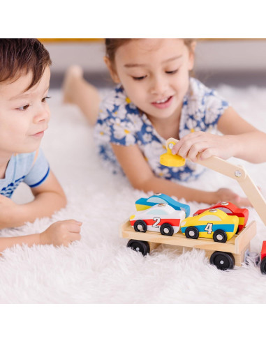 Juego de Carga de Autos Magnéticos Melissa & Doug 4 Autos