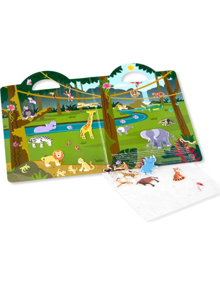 Juego de Stickers Puffy Safari Melissa & Doug - 42 Reutilizables Juego de Stickers Puffy Safari Melissa & Doug - 42 Reutilizables