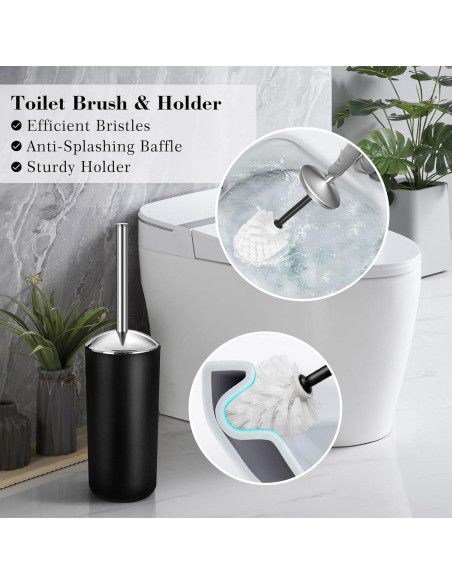 Juego de Accesorios de Baño Completo ALPIRIRAL Negro 22 Piezas Juego de Accesorios de Baño Completo ALPIRIRAL Negro 22 Piezas