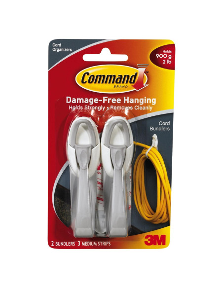 Organizadores de Cables 3M Command Blancos - 6 Piezas Organizadores de Cables 3M Command Blancos - 6 Piezas
