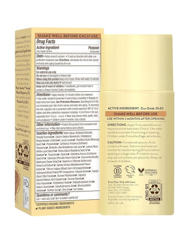 Protector Solar Mineral Tinte Diario Babo Botanicals SPF50 - Óxido de Zinc - Para la Cara
