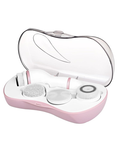 Cepillo Facial Eléctrico DotPet WL-8266 Rosa 4 en 1 Impermeable