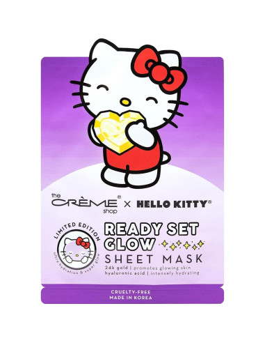 Máscara de Hoja Hello Kitty 24K Hidratante - Paquete de 3