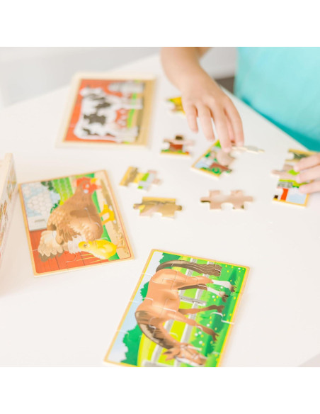 Rompecabezas de Madera Melissa & Doug Granja 4 en 1 48 Piezas