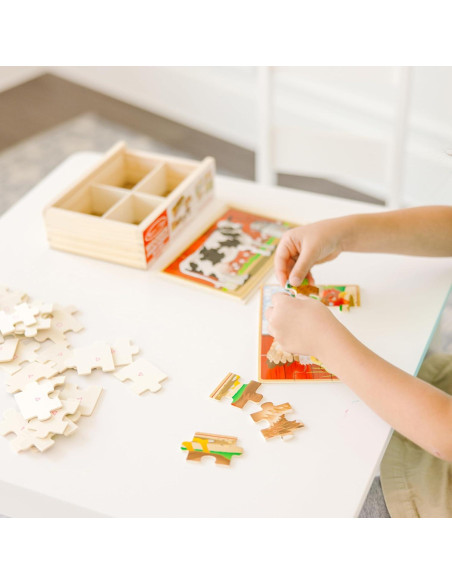 Rompecabezas de Madera Melissa & Doug Granja 4 en 1 48 Piezas