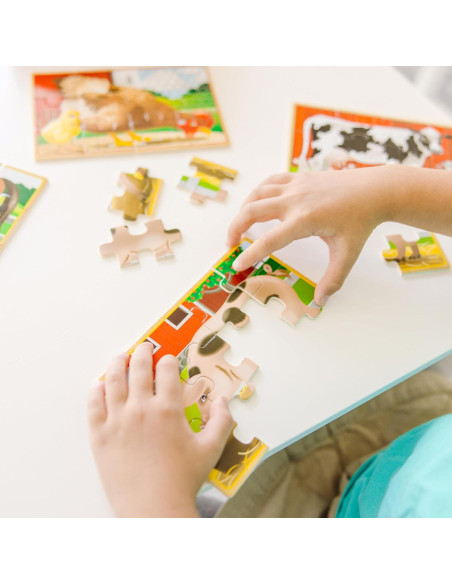 Rompecabezas de Madera Melissa & Doug Granja 4 en 1 48 Piezas