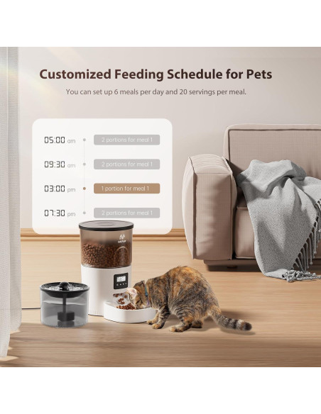 Dispensador Automático de Comida y Agua IMIPAW 3L Dispensador Automático de Comida y Agua IMIPAW 3L