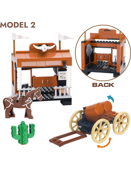 Kit de Construcción 3en1 Tren, Establo y Posada - 212 Pcs Kit de Construcción 3en1 Tren, Establo y Posada - 212 Pcs