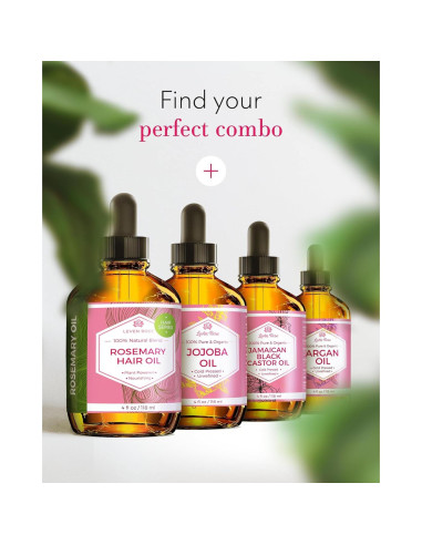 Aceite de Crecimiento Capilar Orgánico Leven Rose 60 ml