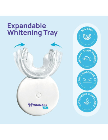 Kit Blanqueamiento Dental Whitebite Pro - Luz LED + Gel 35%