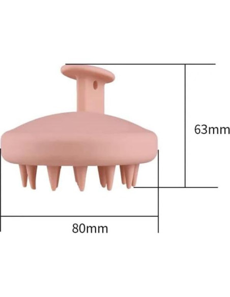 Cepillo Masajeador de Cuero Cabelludo Topmed ETS Rosa - Cerdas de Silicona Suave Cepillo Masajeador de Cuero Cabelludo Topmed ETS Rosa - Cerdas de Silicona Suave