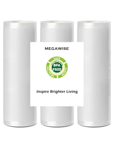 Bolsas al Vacío MegaWise 3 Rollos 20.32cm x 6.58m BPA Free Bolsas al Vacío MegaWise 3 Rollos 20.32cm x 6.58m BPA Free