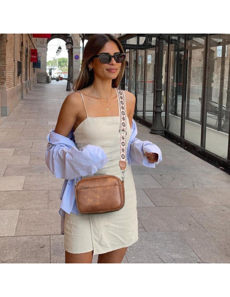 Bolso Cruzado CLUCI de Cuero Vegano para Mujeres - Marrón Bolso Cruzado CLUCI de Cuero Vegano para Mujeres - Marrón