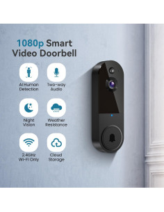 Cámara Timbre Video Wi-Fi Shenzhen Puge 1080p Visión Nocturna 2
