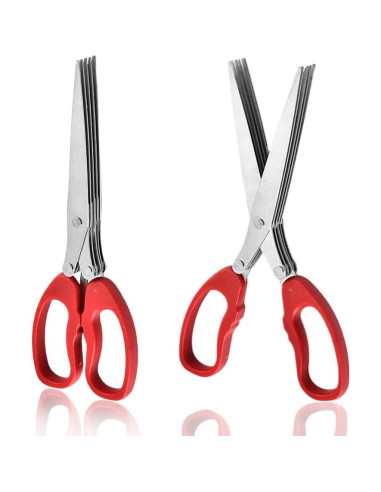 Tijeras Desgarradoras MagiDeal 19 cm Acero Inoxidable Rojo