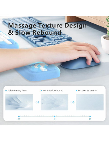 Reposamuñecas ergonómico MEKASS de espuma viscoelástica 45cm