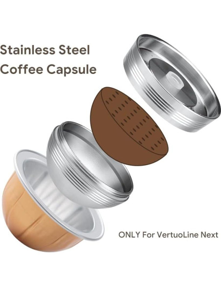 Cápsulas Reutilizables BENFUCHEN para Nespresso Vertuo Next - 80ml, 150ml, 230ml Cápsulas Reutilizables BENFUCHEN para Nespresso Vertuo Next - 80ml, 150ml, 230ml