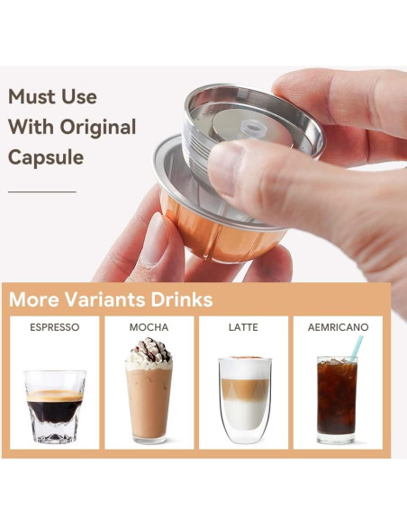 Cápsulas Reutilizables BENFUCHEN para Nespresso Vertuo Next - 80ml, 150ml, 230ml Cápsulas Reutilizables BENFUCHEN para Nespresso Vertuo Next - 80ml, 150ml, 230ml