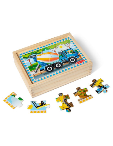 Rompecabezas de Madera Vehículos de Construcción Melissa & Doug